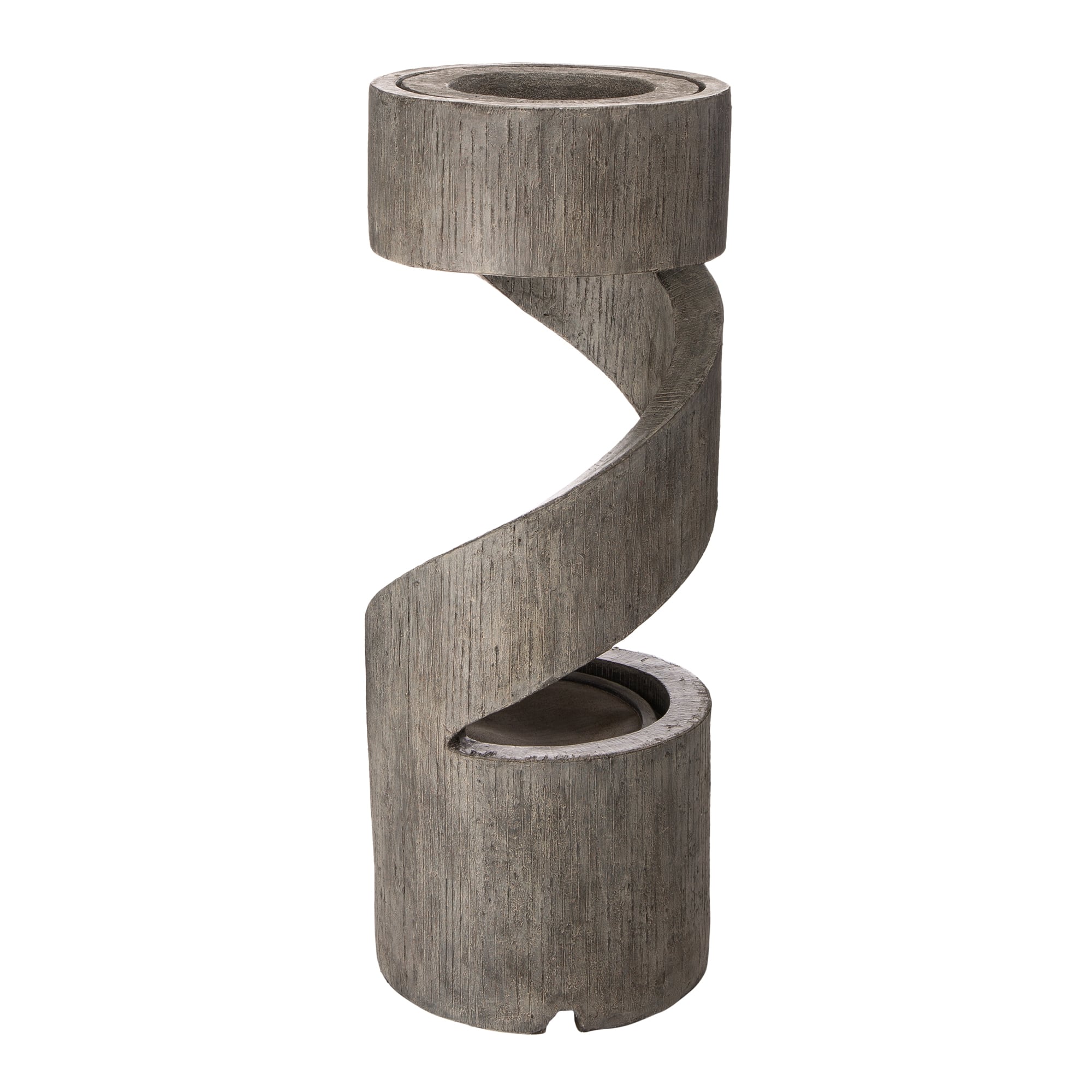 Glitzhome® 31" Polyresin Curving Shaped Outdoor Fountain with LED Light